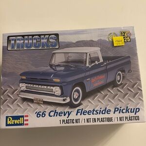 Revell 66 Chevy Fleetside Pickup Truck model in plastic kit new